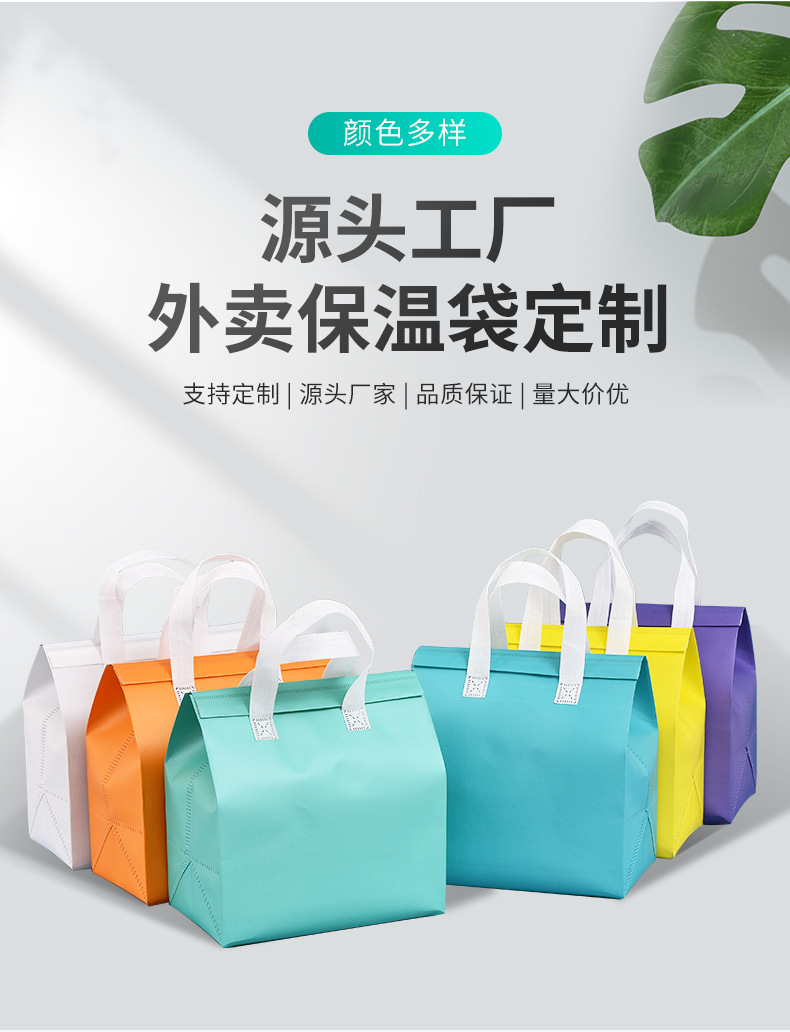 日喀则市无纺布保温袋外卖袋